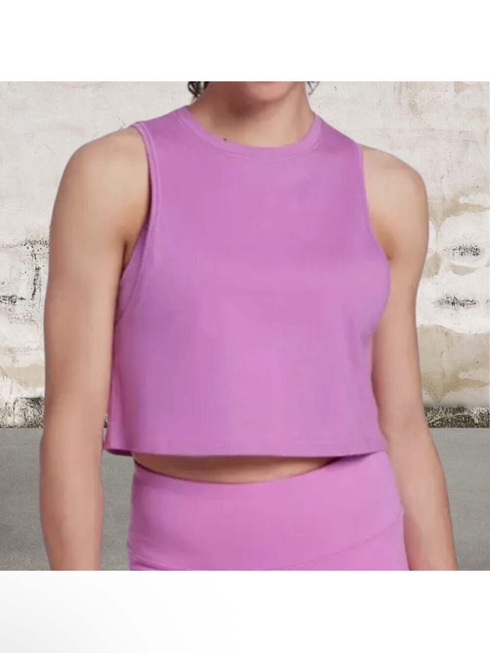 DSG NWOT Women's Everyday 100% Cotton Crop Muscle Tank Top Size XS - Lilac